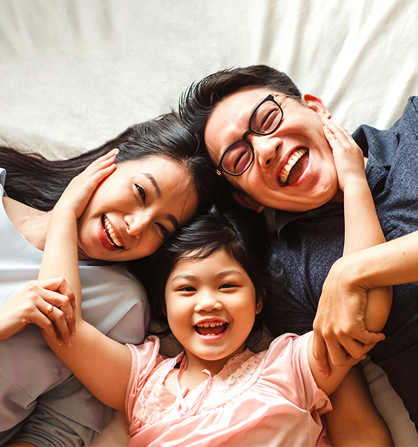 family smiling