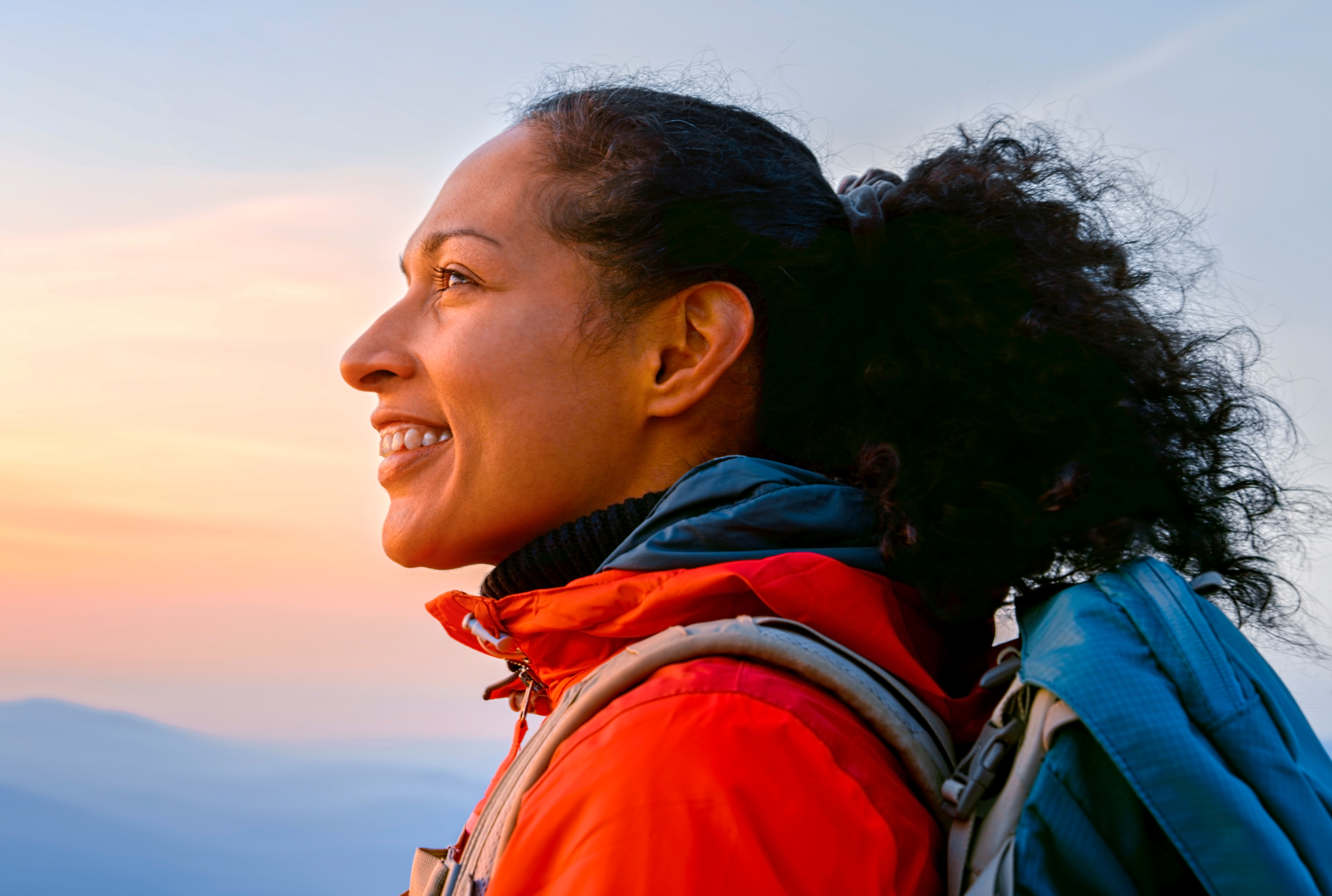 Women looking at the sunset