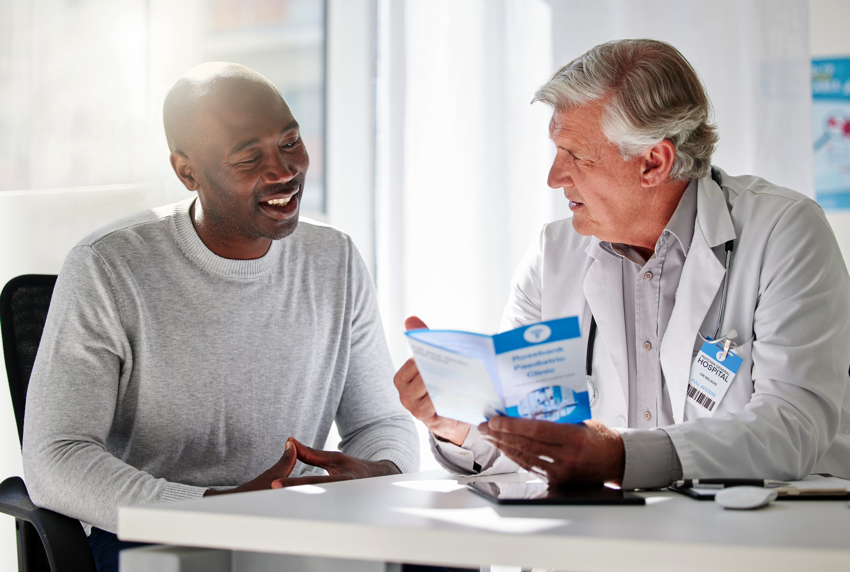 Doctor talking to a patient