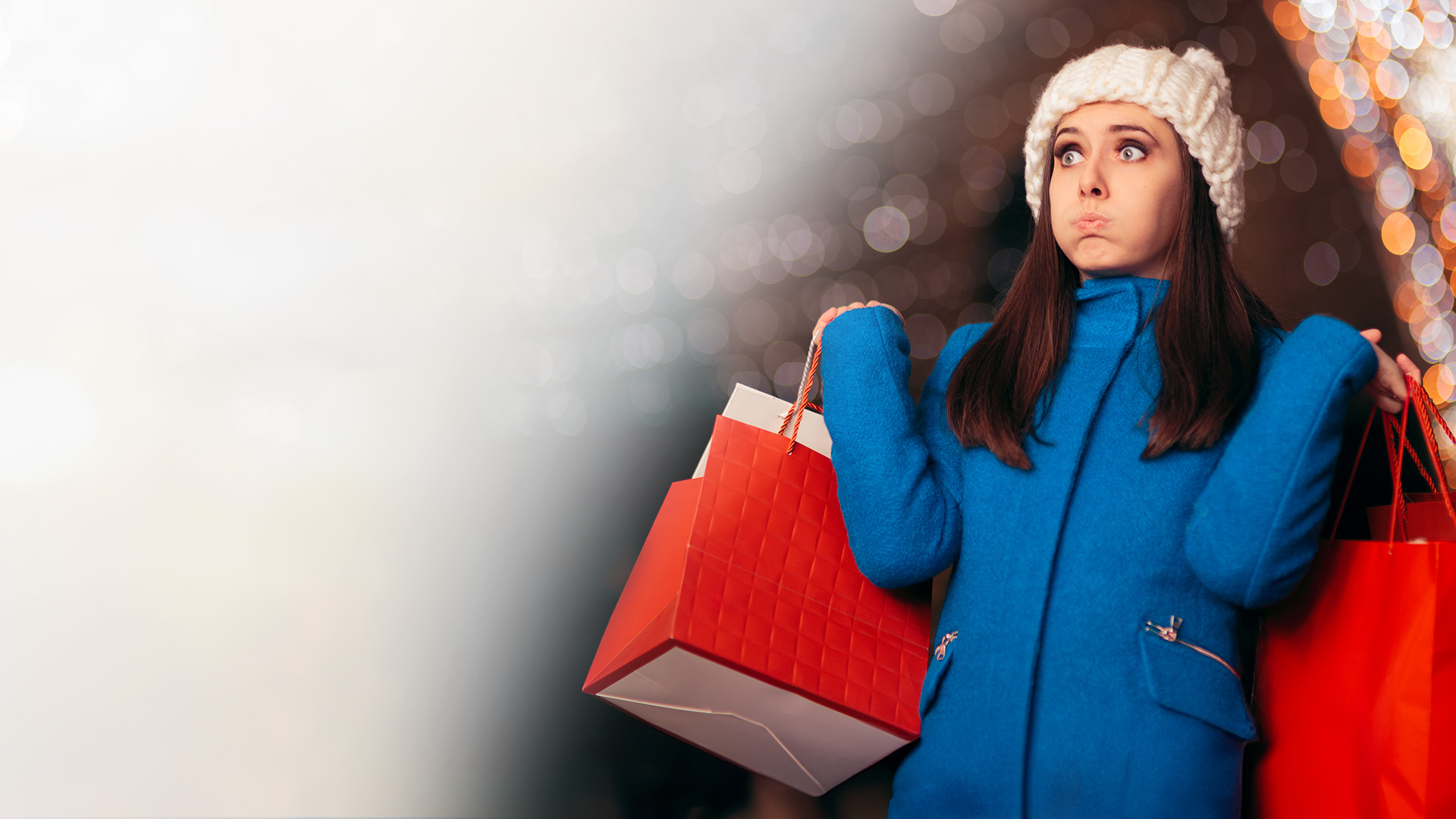 Woman carrying gifts